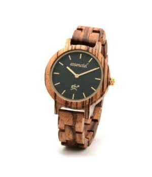 Bracelet en bois de Zébrano avec boucle déployante en acier inoxydable