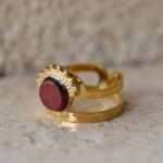 Bague Amarante Doré Inoxydable Lilou - Éco-responsabilité et élégance