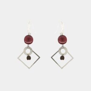 Bijou artisanal en bois précieux et métal argenté conçu par My- Essenciel.