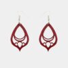 Boucles d'oreilles arabesques en bois d'amarante, éco-responsables et fabriquées à la main.