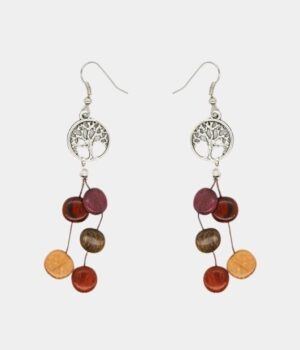 Boucles d'oreilles élégantes et colorées, parfaites pour compléter les tenues printemps-été, réalisées dans une démarche éco-friendly.