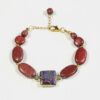 Pierres naturelles de Jaspe impérial bleu-mauve sur bracelet Louli