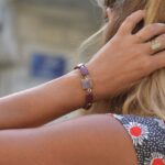 Bracelet Jaspe impérial mauve Louli en bois d’amarante