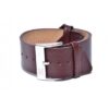 Bracelet en cuir chocolat pour femme, modèle Luana, élégant et adaptable aux montres Square