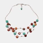 Collier Myra en bois précieux et turquoise