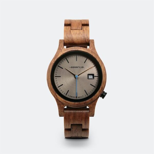 Montre femme en bois noyer Chestnut moderne