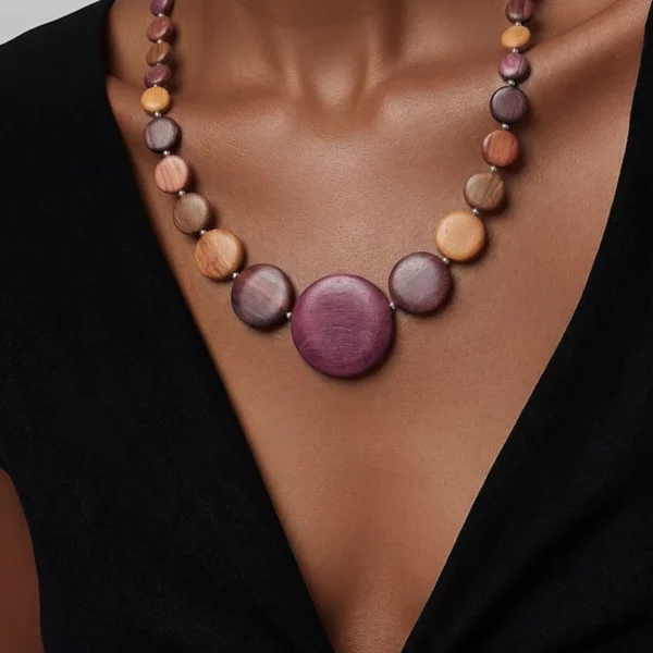 Collier bois multicolore Gammia