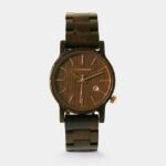 Montre masculine sportive et sobre en bois d'ebene