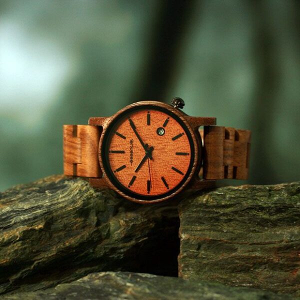 Montre bois homme noyer Explorer, design masculin et sportif.