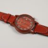 Montre en bois pour homme avec bracelet en cuir