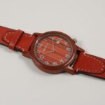 Montre en bois pour homme avec bracelet en cuir