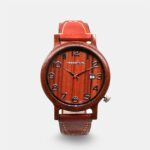 Montre homme rouge bois London