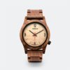 Montre homme en bois noyer Moka élégante