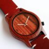 Cadran en bois de palissandre de la montre cuir homme palissandre Mars, élégance naturelle et sophistication
