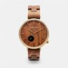 Cadran extra plat minimaliste en bois de noyer - montre femme