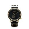 Montre homme bois ébène Quantum avec cadran métal noir intense