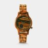 Bracelet en bois avec fermoir double sécurité sur la montre Verso
