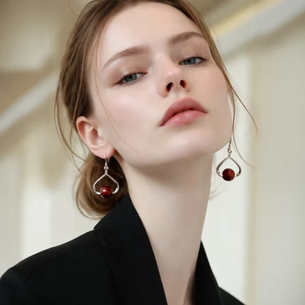 Boucles d'oreilles amarante Falone