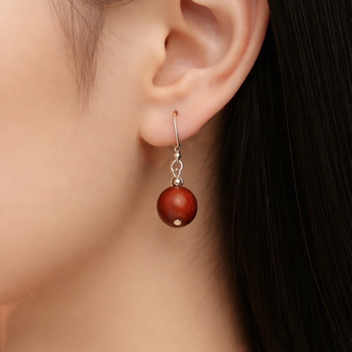 Boucles d'oreilles amarante Jennifer – Image 2