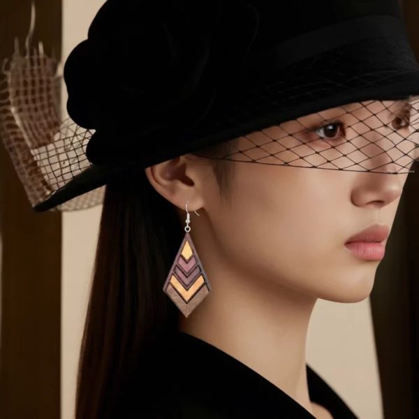 Boucles d'oreilles bois Mathysse