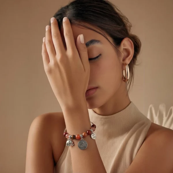 Bracelet -Jonc bois Quartz Samia