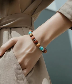 Bracelet bois et Turquoise Kenzo