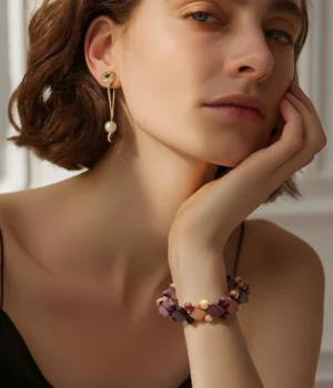 Bracelet bois multicolore Grenita