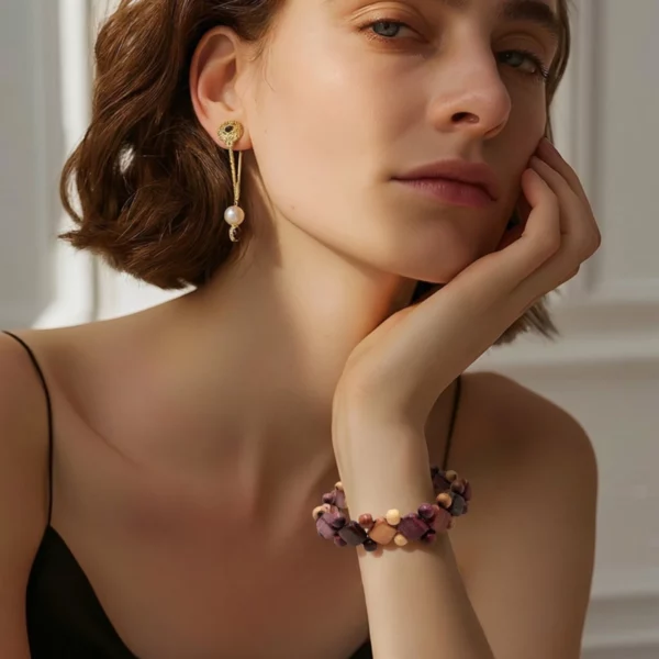 Bracelet bois multicolore Grenita