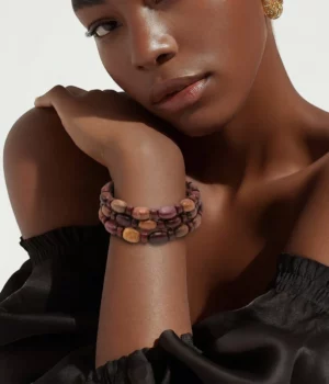 Bracelet bois multicolore Ornea