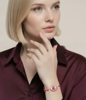 Bracelet cabochon et bois Alexia