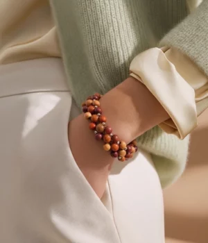 Bracelet triple rang en bois - Divine