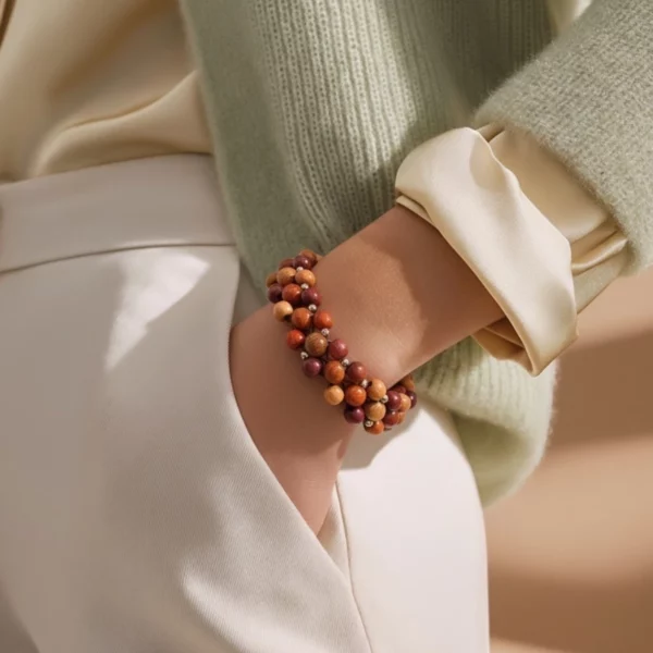 Bracelet triple rang en bois - Divine