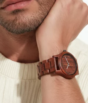 Alternative view of Montre sport bois palissandre homme Mars