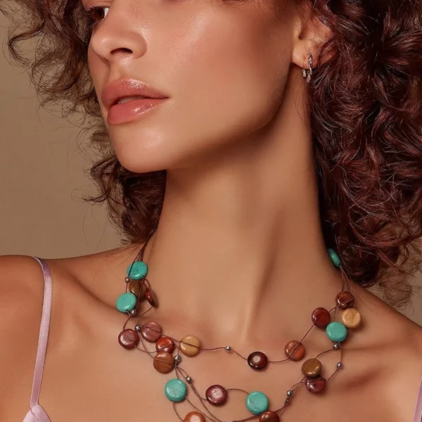 Collier bois et Turquoise Myra