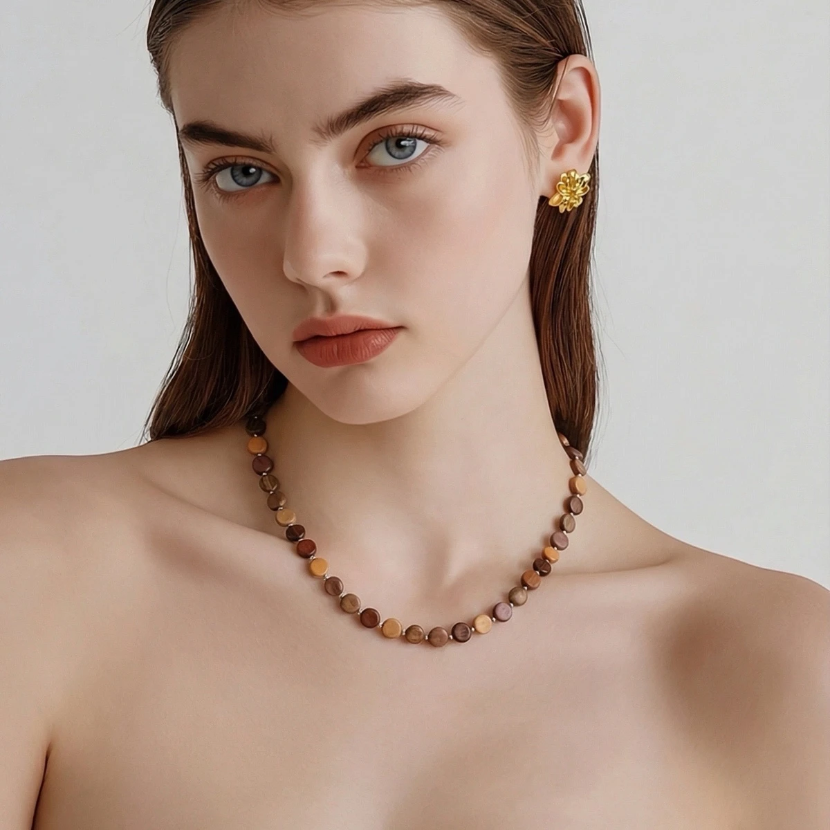 Collier bois multicolore Cecilia