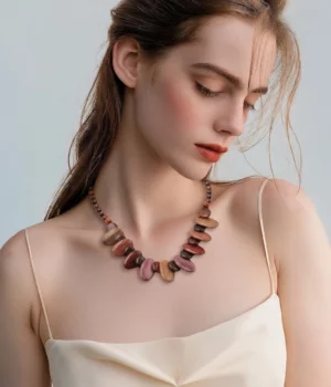 Collier bois multicolore June