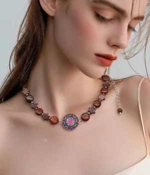 Alternative view of Collier cabochon Azure