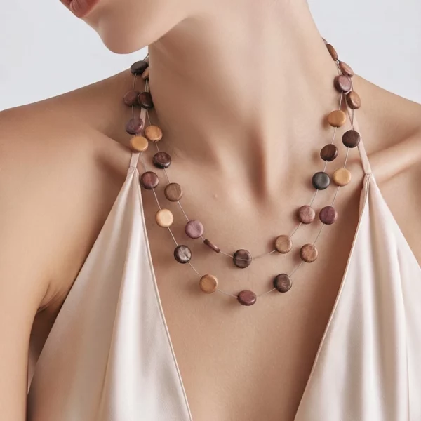 Collier double bois Ariana