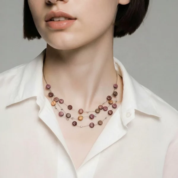 Collier triple bois Marty