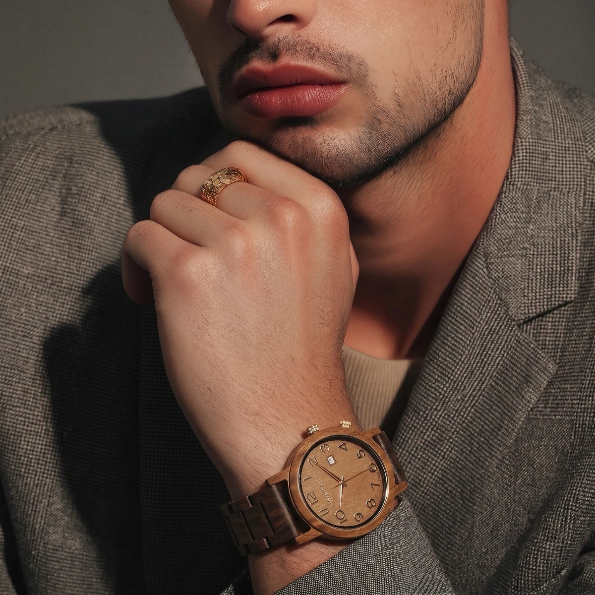 Montre classique homme bois gaiac London – Image 2