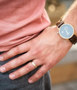 Alternative view of Montre moderne homme Noyer gaiac Mariner