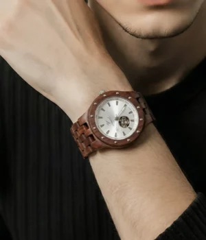 Alternative view of Montre bois palissandre homme automatique Martin