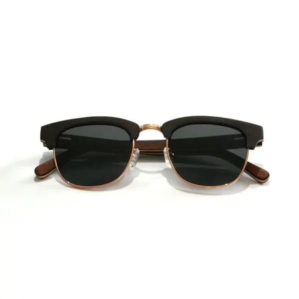 lunettes de soleil clubmaster en bois classcic 390