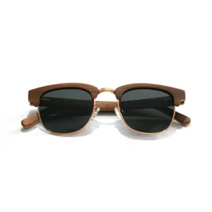 lunettes de soleil clubmaster en bois classic 390