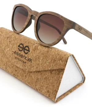 Accessoire mode éco-responsable : Lunettes en bois BRIAN avec charnières à ressort et création artisanale.