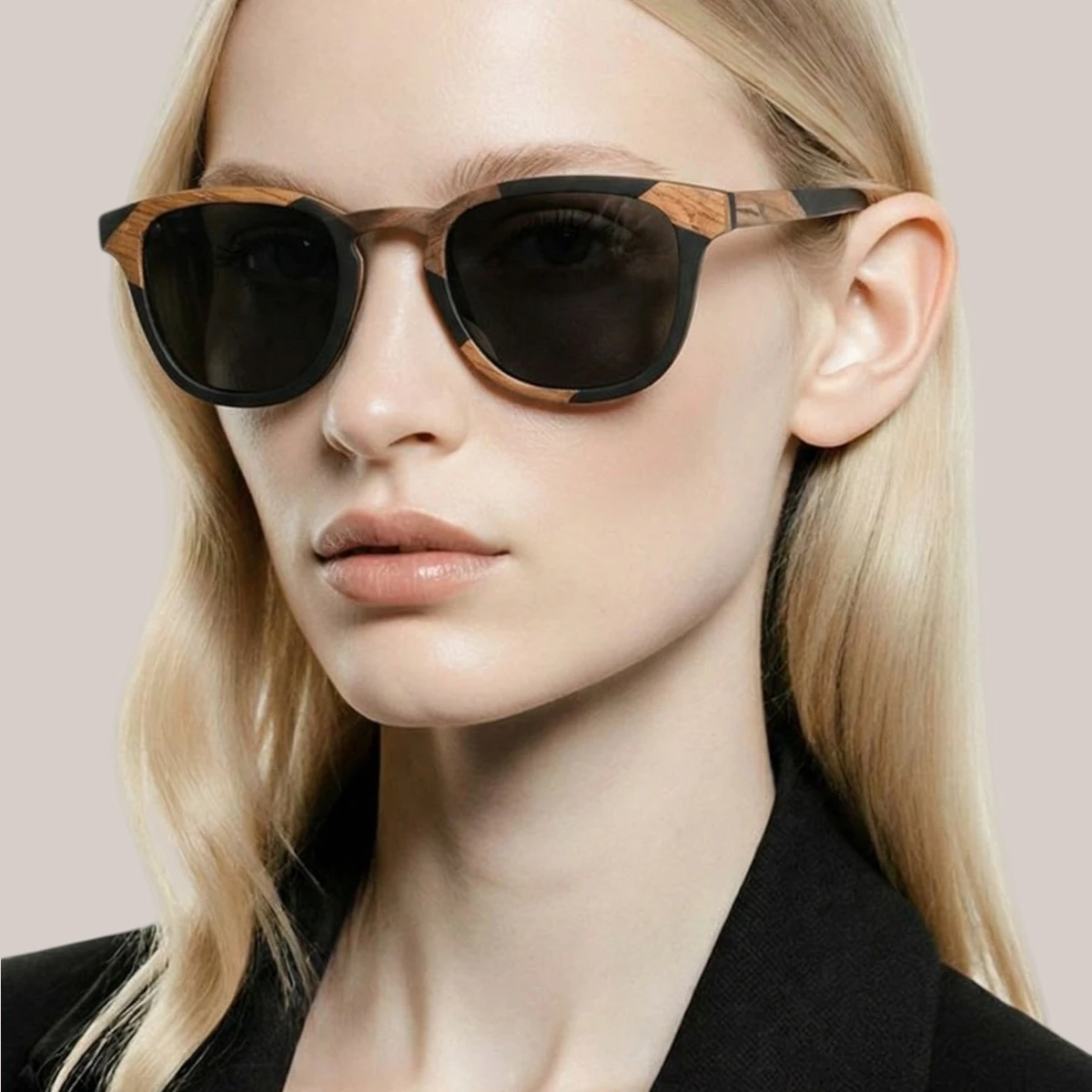 Lunettes polarisé en bois La-Bicolore-394FM – Image 3