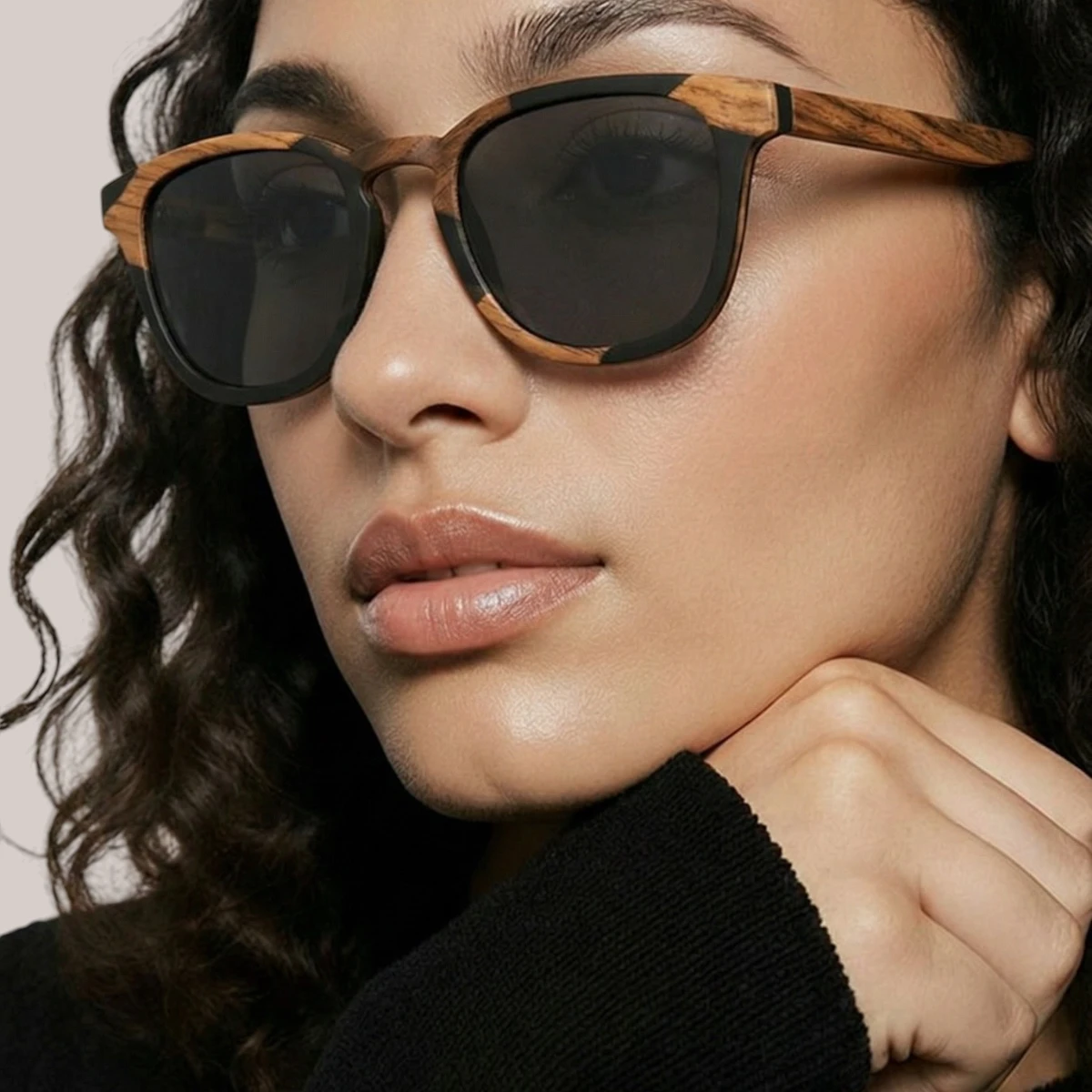 Lunettes polarisé en bois La-Bicolore-394FM – Image 6