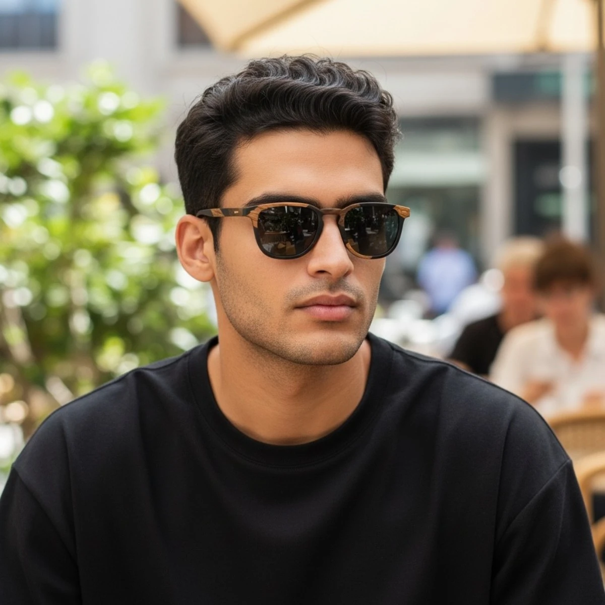 Lunettes polarisé en bois La-Bicolore-394FM – Image 2