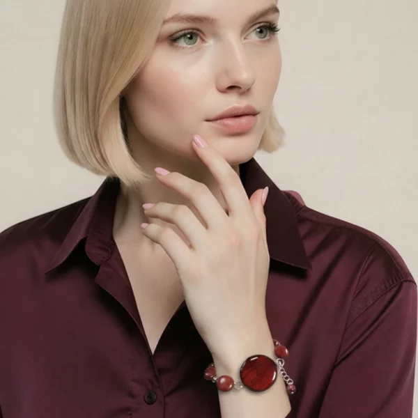 Bracelet bois amarante et marqueterie - Tallia