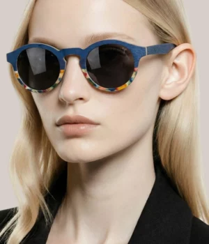 Lunettes bois Clapton Bleu